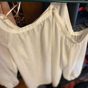 Cold shoulder sheer sleeves